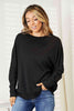 Double Take Seam Detail Round Neck Long Sleeve Top-Trendsi-Black-S-SatinBoutique