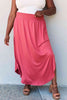 Doublju Comfort Princess Full Size High Waist Scoop Hem Maxi Skirt in Hot Pink-Trendsi-Cranberry-1XL-SatinBoutique