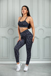 Leopard Sports Bra and Leggings Set Trendsi