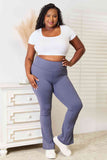 Basic Bae Wide Waistband Bootcut Sports Pants-Trendsi-SatinBoutique