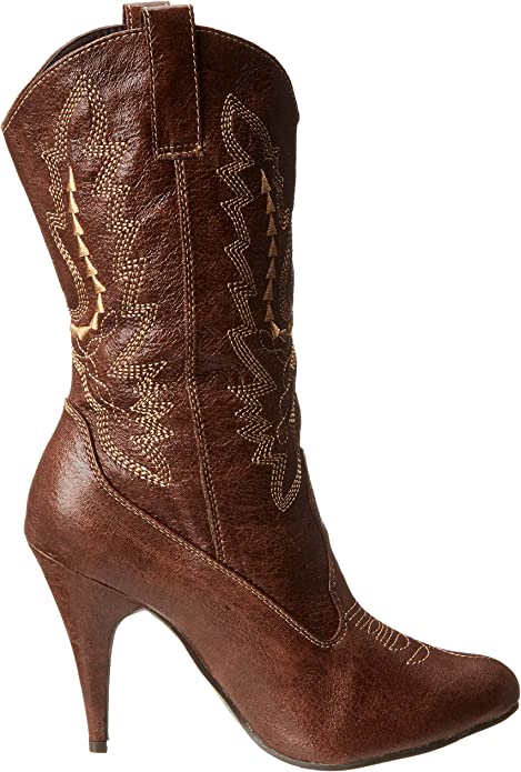 รองเท้า Ellie E-418-Cowgirl 4 "ส้นรองเท้าบู๊ต Cowgirl ของผู้หญิง รองเท้า Ellie