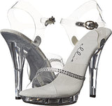 Ellie Shoes IS-EM-Jewel Sandale à talon transparent de 5 "avec strass, taille 8 Chaussures Ellie