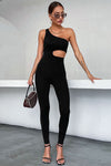 One-Shoulder Cutout Jumpsuit Trendsi