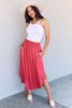 Doublju Comfort Princess Full Size High Waist Scoop Hem Maxi Skirt in Hot Pink-Trendsi-Cranberry-S-SatinBoutique