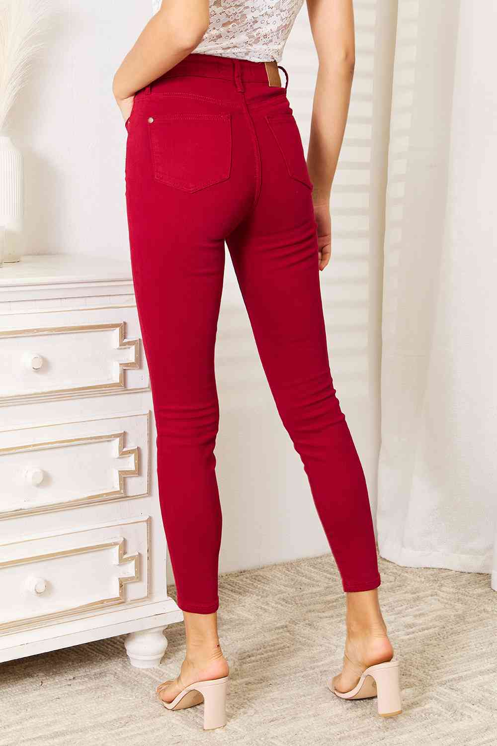 Judy Blue Full Size High Waist Tummy Control Skinny Jeans-Trendsi-SatinBoutique