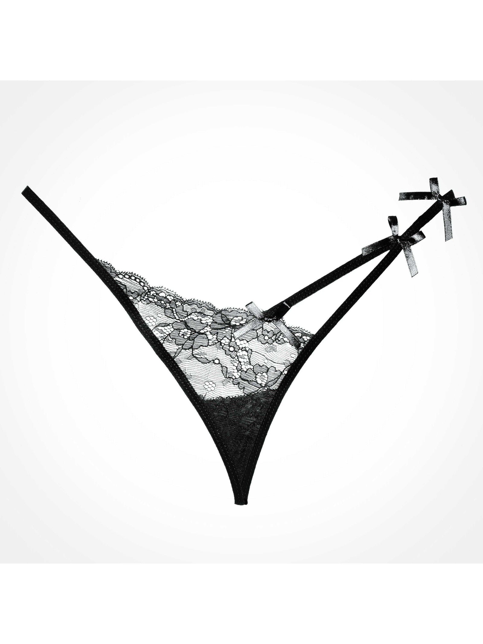 Pixie, Delicate g-string with lace front panel, and a hint of lace - Pixie G-String with lace front panel
