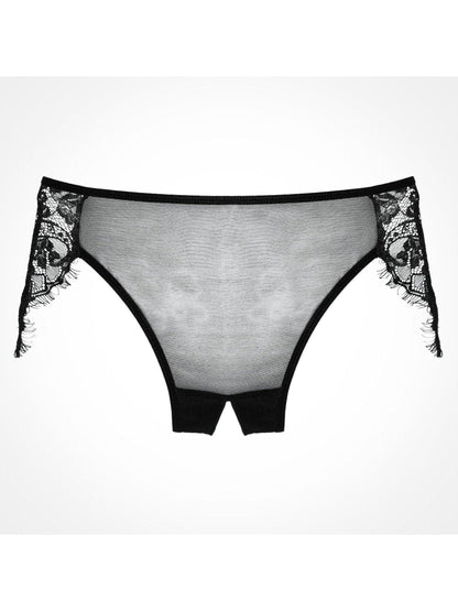 Adore A1007 Women's Lavish and Lace Panty, Dreamy Crotchless Mesh Allure Lingerie