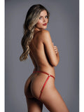 Adore A1111R The Kiss…Ouverte Lace Panty with open back-Pixie G-String with lace front panel-Allure Lingerie-Red-O/S-SatinBoutique
