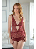Allure 17-3003 Dahlia Lace Chemise with G-string Allure 란제리
