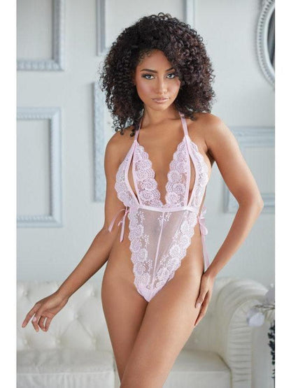 Allure AL-4-4012P Chloe peek a boo cup, lace Teddy-LINGERIE-Allure Lingerie-SatinBoutique