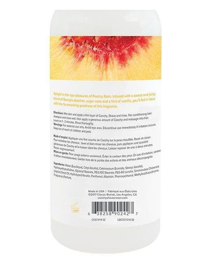 COOCHY Shave Cream - 32 oz Peachy Keen-COOCHY Shave Cream - 32 oz Peachy Ke-Eldorado-SatinBoutique