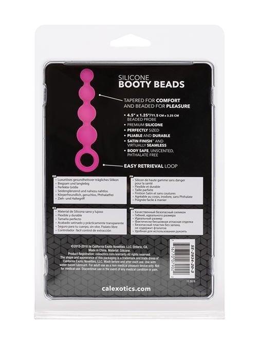 Calexotics Silicone Booty Beads - Steker Pantat Merah Muda-SatinBoutique -atinBoutique