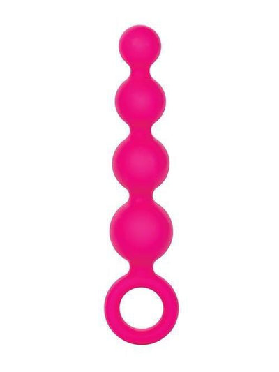 Calexotics Silicone Booty Beads - Pink-Butt plug-SatinBoutique -SatinBoutique