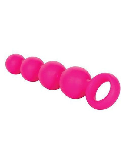 Calexotics Silicone Booty Beads - Pink-Butt plug-SatinBoutique -SatinBoutique