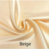 Custom made FITTED SHEET of Silky Lingerie Satin, Queen, and Full-BEDDING-Satin Boutique-Beige-Queen-SatinBoutique