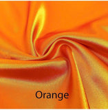 Custom made FITTED SHEET of Silky Lingerie Satin, Queen, and Full-BEDDING-Satin Boutique-Orange-Queen-SatinBoutique
