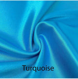 Custom made FITTED SHEET of Silky Lingerie Satin, Queen, and Full-BEDDING-Satin Boutique-Turquoise-Queen-SatinBoutique