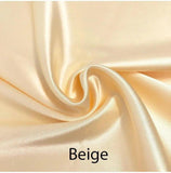 Custom made FITTED SHEET of Silky Lingerie Satin, Twin, and Twin XL-BEDDING-Satin Boutique-Beige-Twin-SatinBoutique