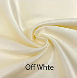 Custom made FITTED SHEET of Silky Lingerie Satin, Twin, and Twin XL-BEDDING-Satin Boutique-Off White-Twin-SatinBoutique