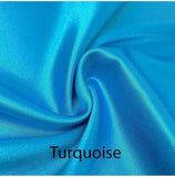 Custom made FITTED SHEET of Silky Lingerie Satin, Twin, and Twin XL-BEDDING-Satin Boutique-Turquoise-Twin-SatinBoutique