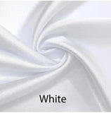 Custom made FITTED SHEET of Silky Lingerie Satin, Twin, and Twin XL-BEDDING-Satin Boutique-White-Twin-SatinBoutique