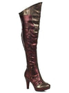 Ellie Shoe IS-E-414-WONDER 4-palčni ženski visoki škornji do stegen, velikost 11-visoki škornji do stegen-Čevlji Ellie-11-temnordeči-satenBoutique
