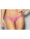 Escante 2089 Blacklight Enhanced Roughed Back Clip Side Bikini. Pink, Weiß, Einheitsgröße-Tangaslip-Escante-Einheitsgröße-Hologramm Pink-SatinBoutique