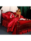 定制的閃亮和光滑的新風格滌綸新娘緞布床單，雙和雙 XL 尺寸 Satin Boutique