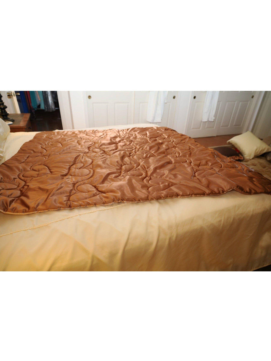 Custom Made Factory Sample Comforter of Lingerie Satin, Twin Size-BEDDING-Satin Boutique-SatinBoutique