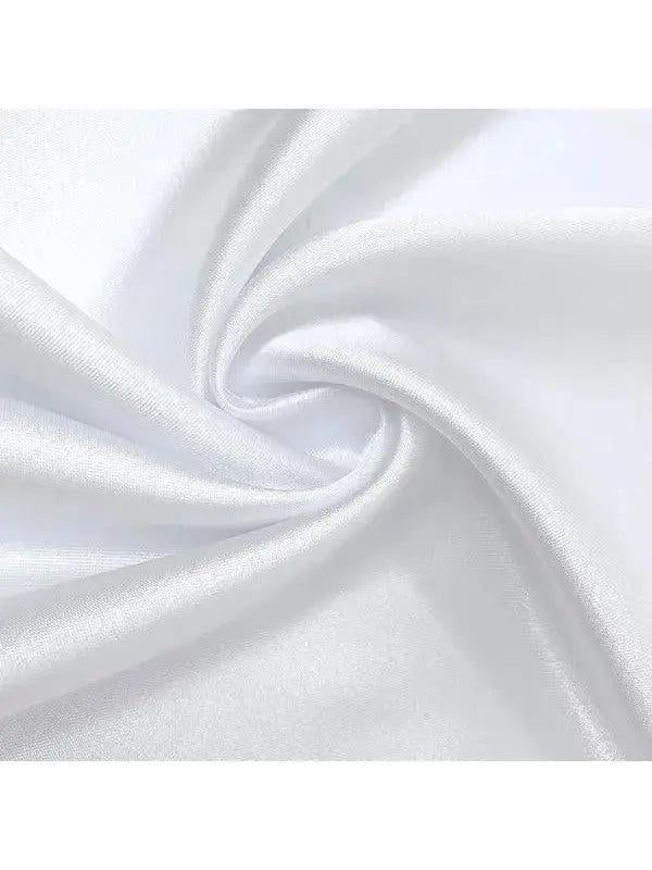 Изработени по поръчка комплекти сатенени чаршафи бельо, двойни, XL двойни и разделени кралски бельо сатенени чаршафи-сатенен бутик-бял-двойни-сатенен бутик