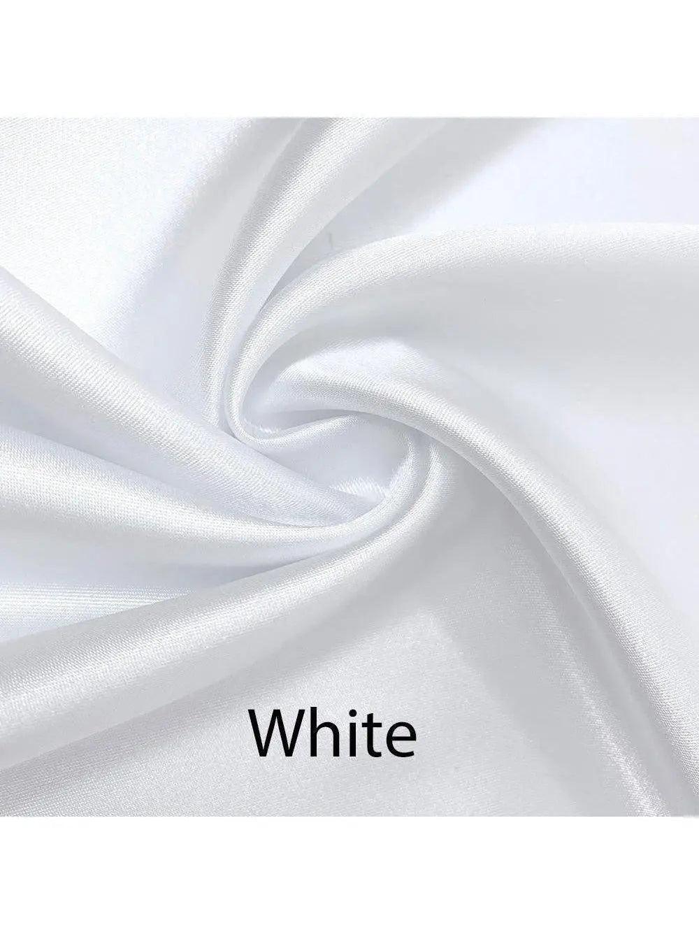 Na zakázku vyrobené PLOCHÉ PRÁDLO ze spodního prádla satén, dvojče a dvojče XL-LOŽENÍ-Satén Butik-Bílá-Twin-SaténBoutique