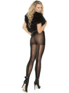 Elegant Moments  EM-1134 Sheer pantyhose with woven lace back seam Elegant Moments