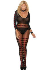 Elegant Moments Long Sleeve Bodystocking - Bodystocking