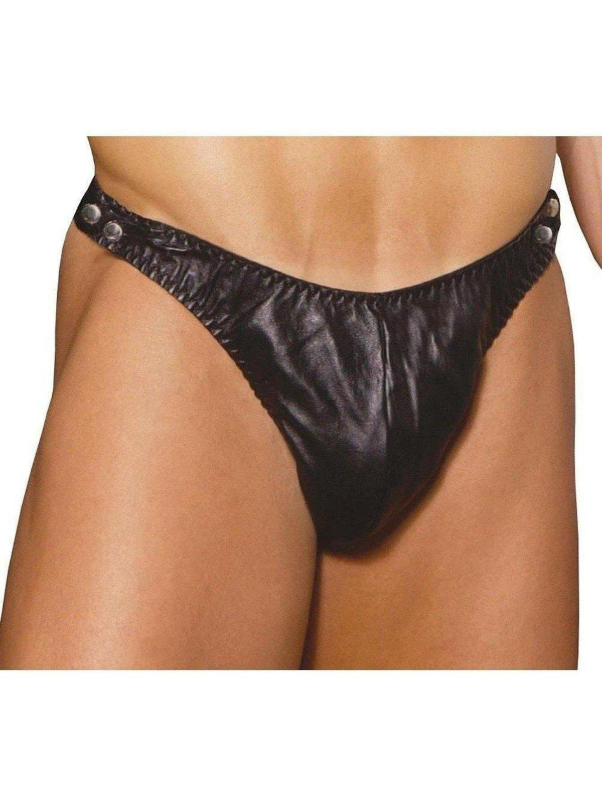Elegant Moments L9139-L9139X Férfi Bőr Tanga Oldalpántokkal Elegant Moments