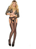 Elegant Moments EM-1188 Crochet suspender pantyhose Elegant Moments