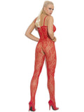 Elegant Moments EM-1610 Lace Bodystocking with open crotch also in plus size Elegant Moments