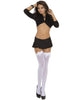 Elegant Moments EM-1708 Opaque Thigh Hi with Satin Bow Elegant Moments