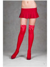 Elegant Moments EM-1708 Opaque Thigh Hi with Satin Bow Elegant Moments