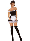 Elegant Moments EM-9395 4 PC Sexy Satin Maid Costume din sa plus size Elegant Moments