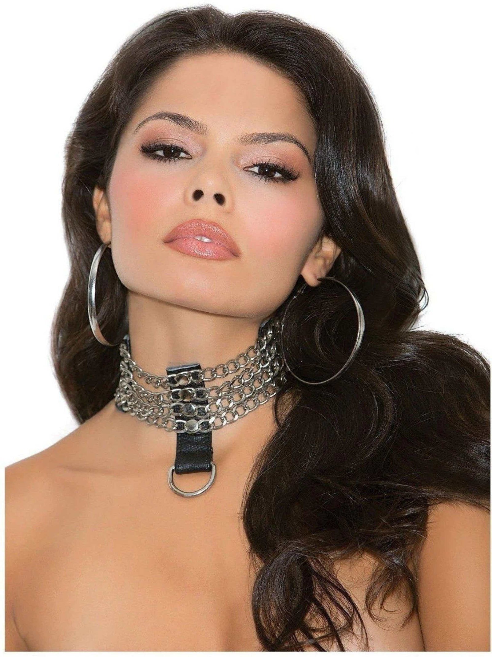 Elegant Moments EM-L9731 Leather and chain choker Elegant Moments, Leather
