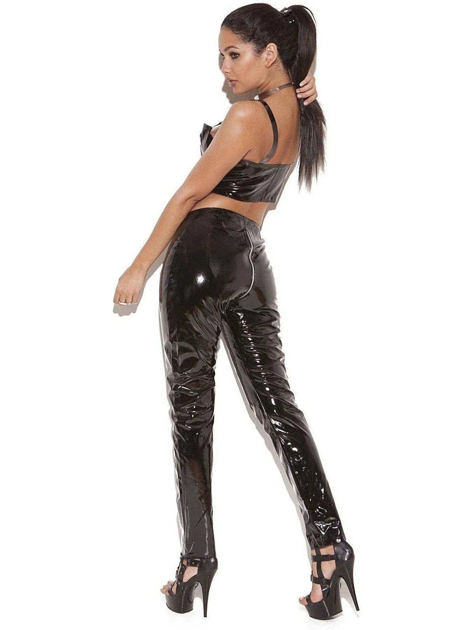 Elegant Moments V9207 Zip front vinyl pants - Pants