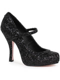 Ellie Shoe E-423-CANDY 4" Glitter Mary Jane With 1"Concealed Platform. Ellie Shoes