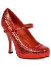 Ellie Shoe E-423-CANDY 4" Glitter Mary Jane With 1"Concealed Platform. Ellie Shoes