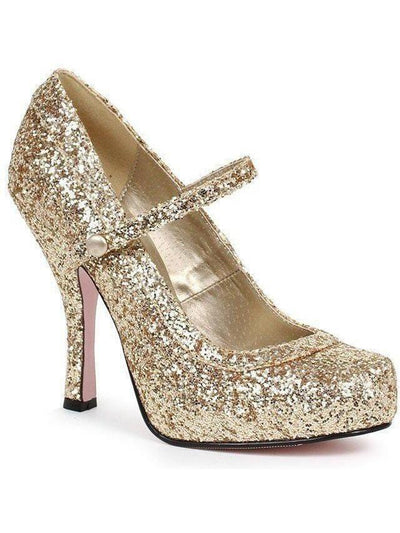 Ellie Shoe E-423-CANDY 4" Glitter Mary Jane With 1"Concealed Platform. Ellie Shoes