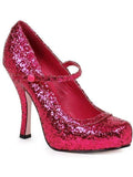 Ellie Shoe E-423-CANDY 4" Glitter Mary Jane With 1"Concealed Platform. Ellie Shoes