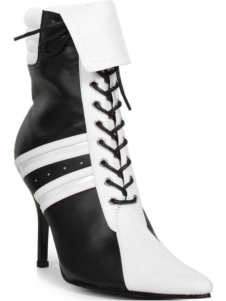 Ellie 457-REF 4.5" Heel Black/White Referee Ankle Boots for Ultimate Performance Ellie Shoes