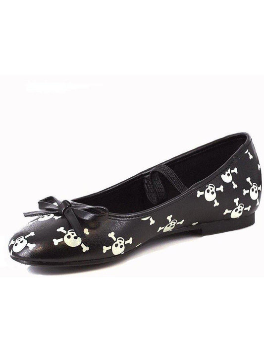 Ellie Shoes E-013-Skull Children 0 Glow In The Dark Skull Ballet Flat Ellie Shoes