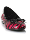 Ellie Ayakkabı E-013-Zebra 0 Topuk Zebra Bale Terliği Çocuk Ellie Ayakkabıları