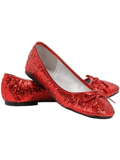 Ellie Shoes E-016-Mila-G Adult Glitter Flat With Bow Ellie Shoes