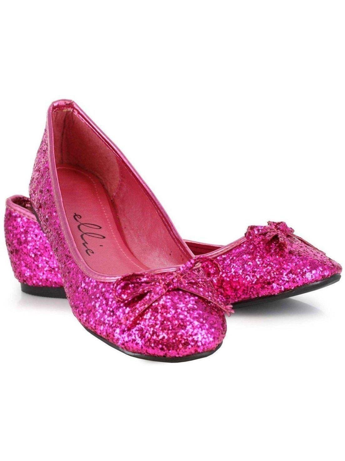 016- Mila-G, Women;s Glitter Flats with Bow, Size: 6, Red